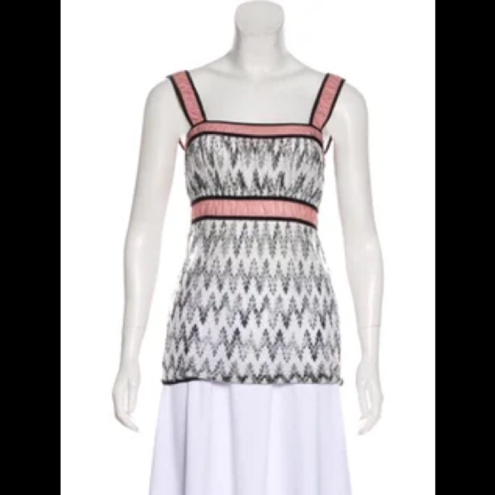 Missoni Pink and Black Patterned Camisole
